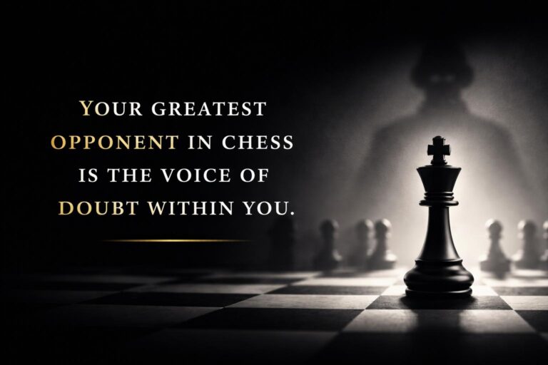 Your greatest opponent in chess is the voice of doubt within you
