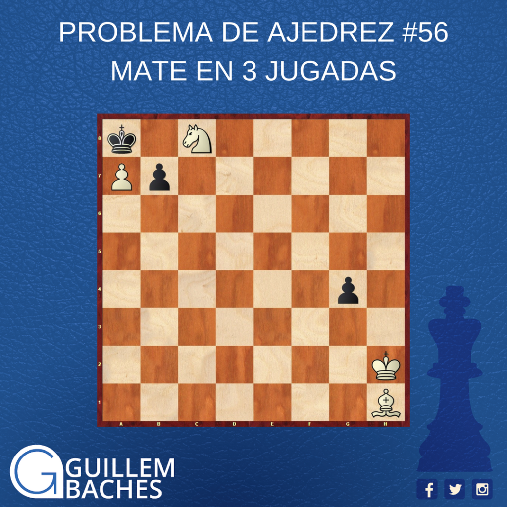 PROBLEMA DE AJEDREZ #56 MATE EN 3 JUGADAS 1