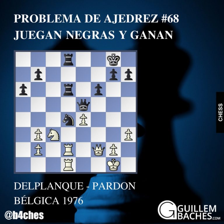 PROBLEMA DE AJEDREZ #68 JUEGAN NEGRAS Y GANAN
