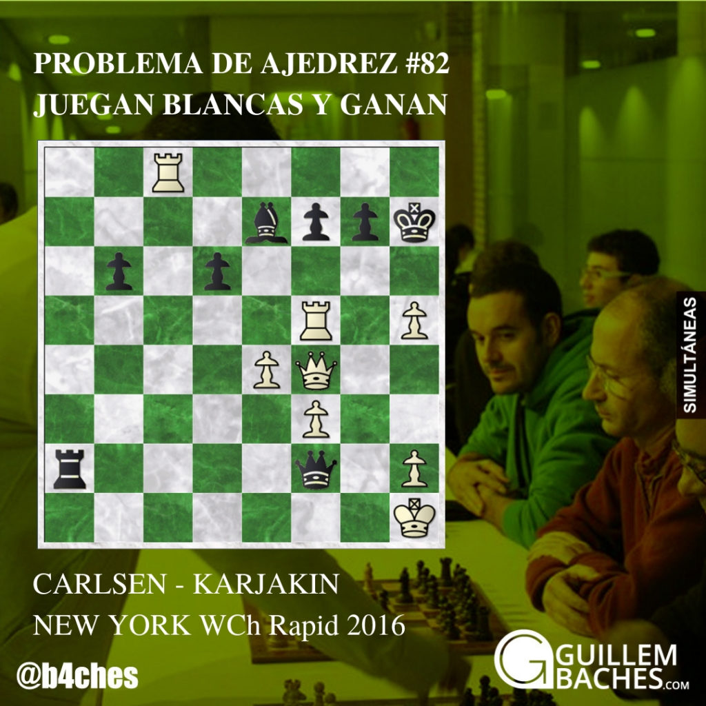 PROBLEMA DE AJEDREZ #82. CARLSEN - KARJAKIN. NEW YORK 2016 1