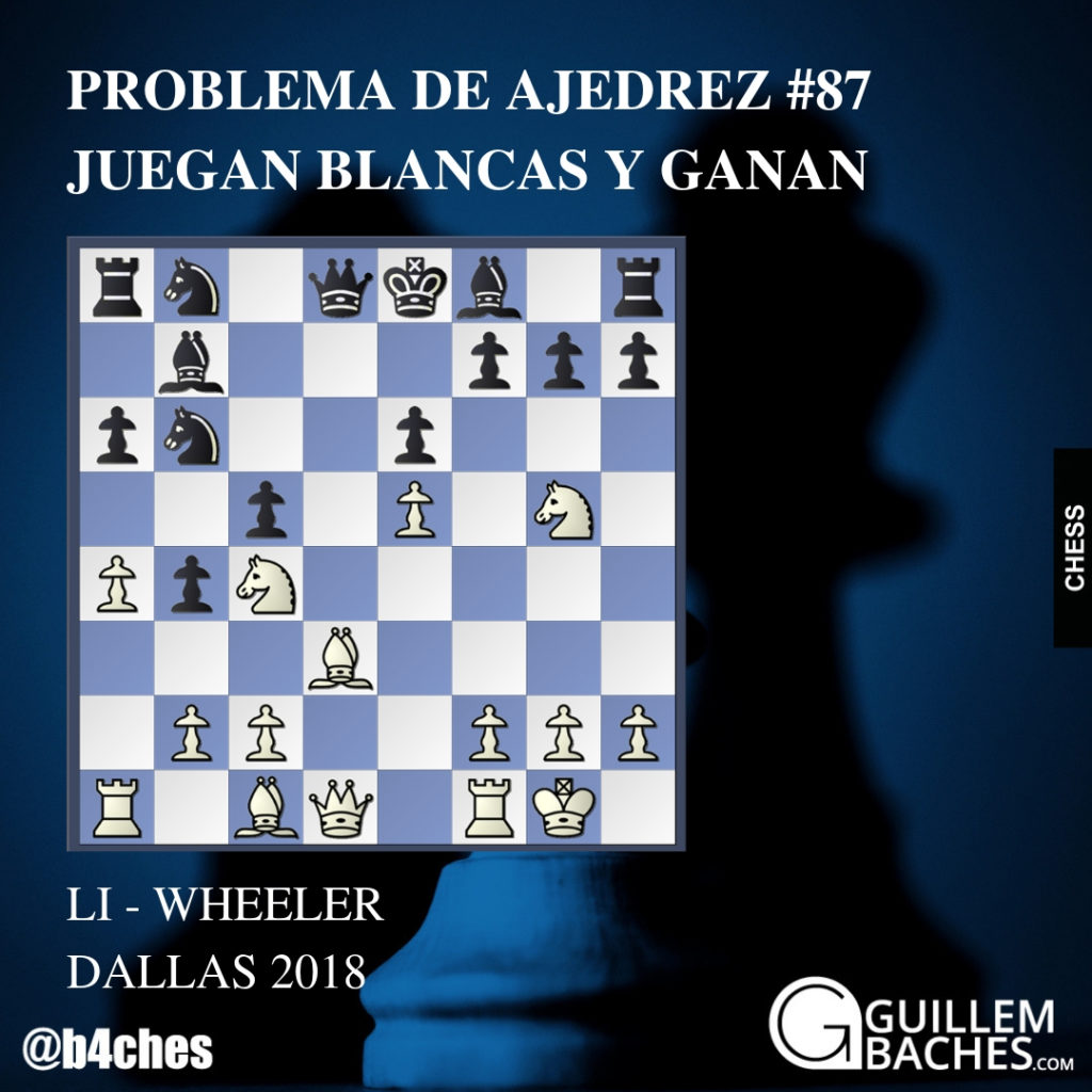 PROBLEMA DE AJEDREZ #87. JUEGAN BLANCAS Y GANAN. LI - WHEELER