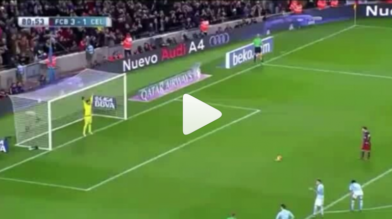 Vídeo del Penalty Lanzado por Leo Messi y marcado por Luis Suárez