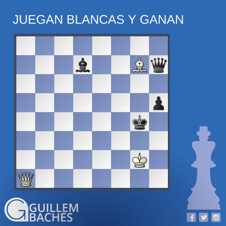 PROBLEMA DE AJEDREZ #54 JUEGAN BLANCAS Y GANAN