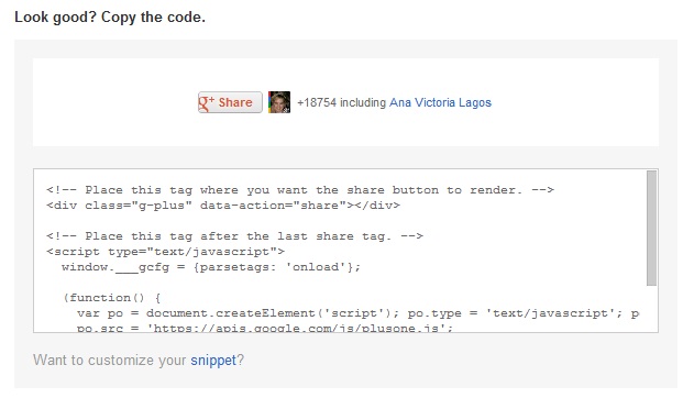 Google lanza su botón de Compartir en Google+ para sitios web
