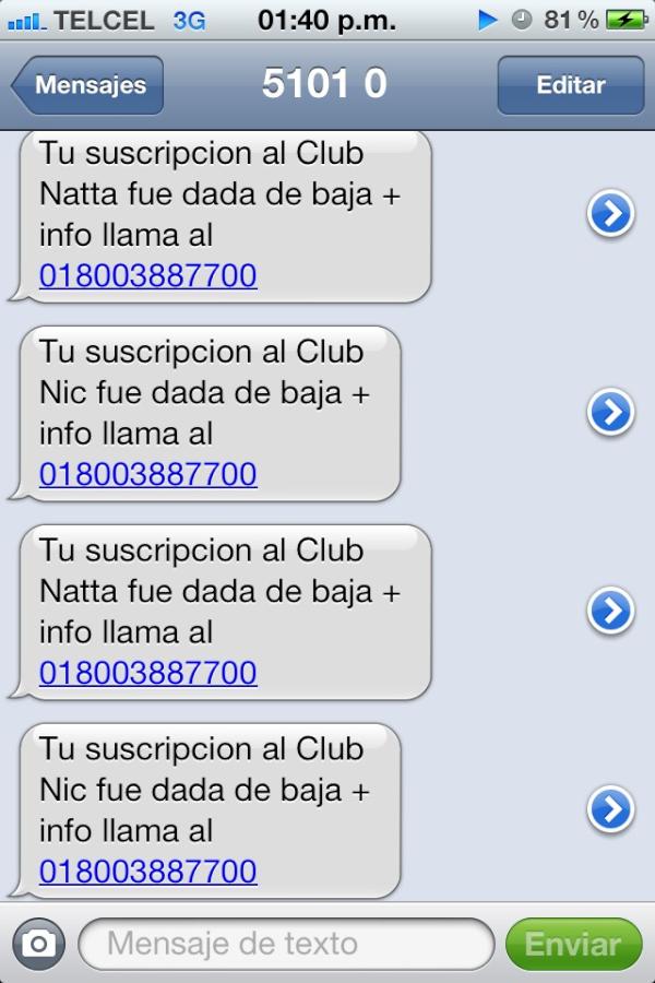 CÓMO DARSE DE BAJA DE CLUB NATTA 7271