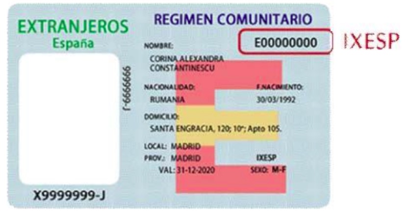 IXESP NIE: Número de Soporte del NIE 3 Dónde está IXESP NIE