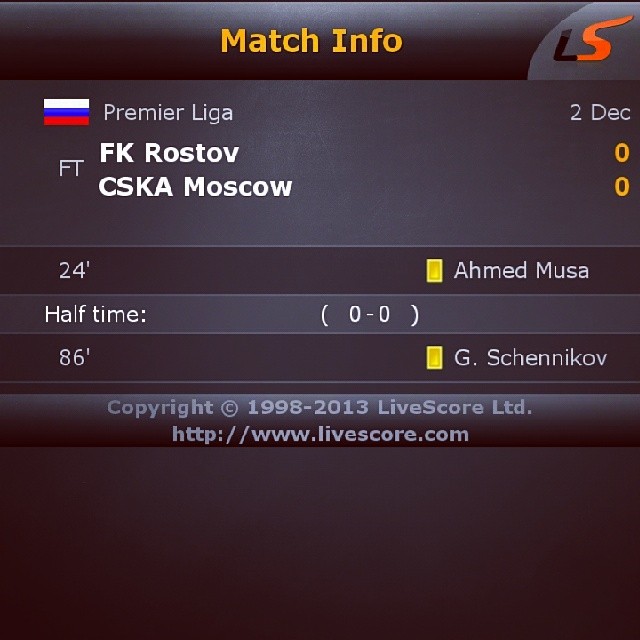 FK Rostov 0 - CSKA Moscow 0 #RussianPremierLeague