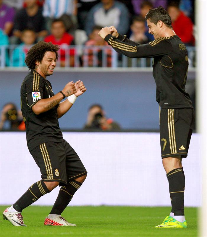 Celebración de gol de Cristiano Ronaldo y Marcelo 3 Celebración de gol de Cristiano Ronaldo y Marcelo