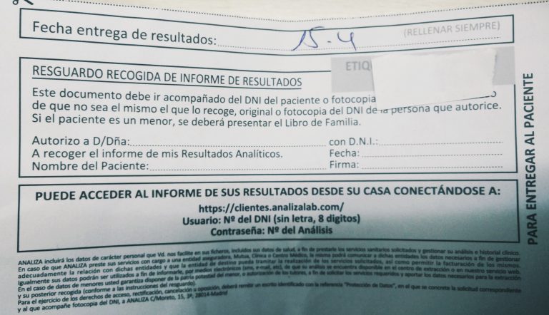 Cómo Acceder al Informe de Resultados de Análisis Clínicos de Analizalab