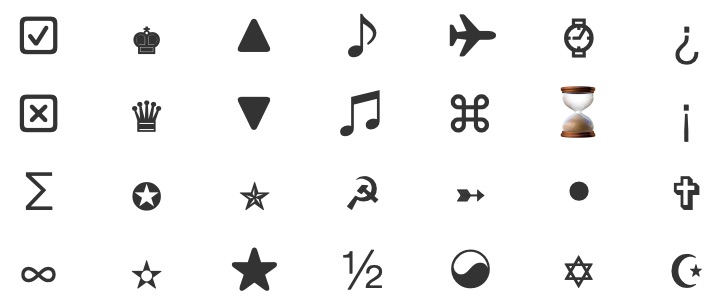 Símbolos ASCII para Facebook