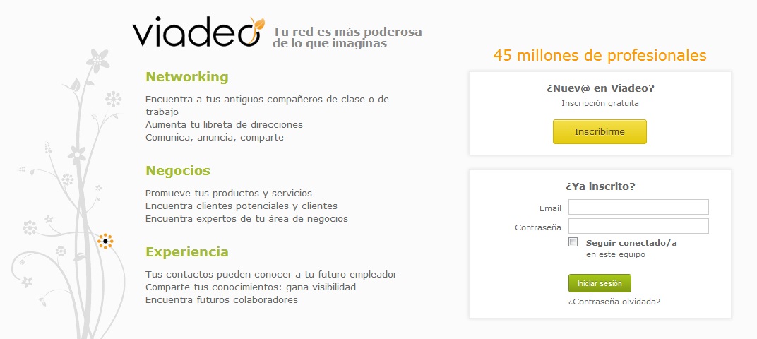 Viadeo: ﻿Red Social Profesional