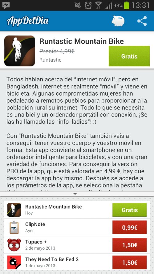 Appdeldia: Runtastic para Mountain Bike Gratis