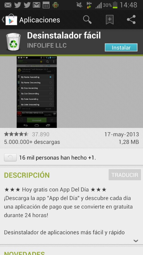 Easy uninstaller : desinstalando aplicaciones Android por la vía rápida