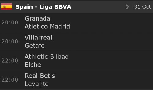 Partidos de hoy en #LigaBBVA